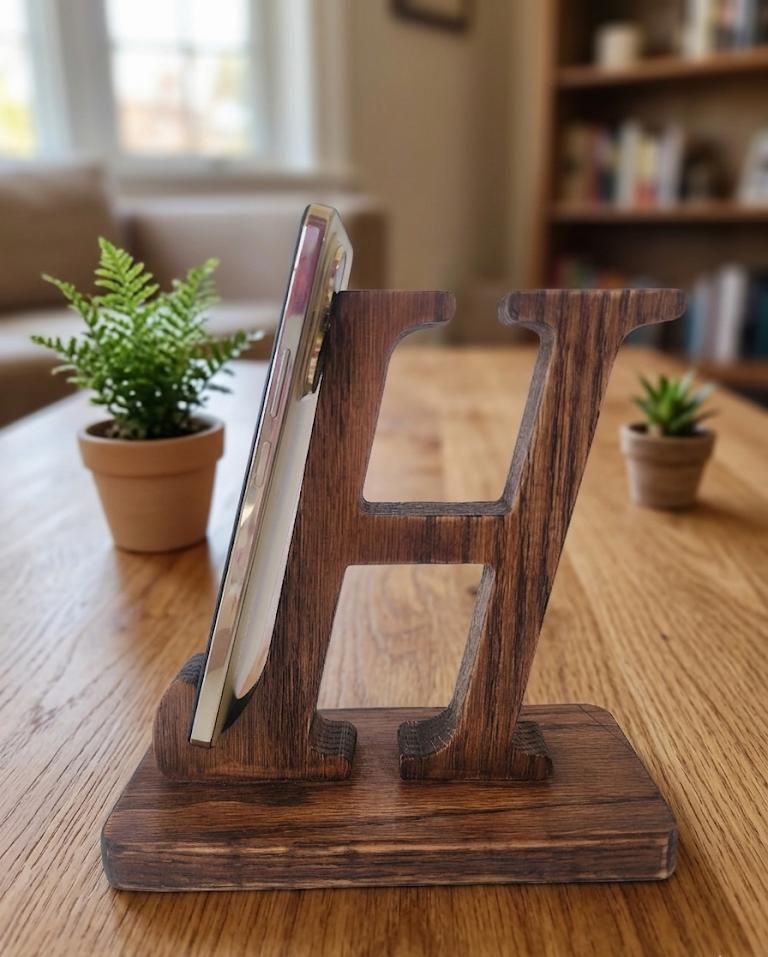 Woodly Signature Initial Piece | The Last Stand Your Desk Will Ever Need