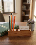 Wooden desk organizer