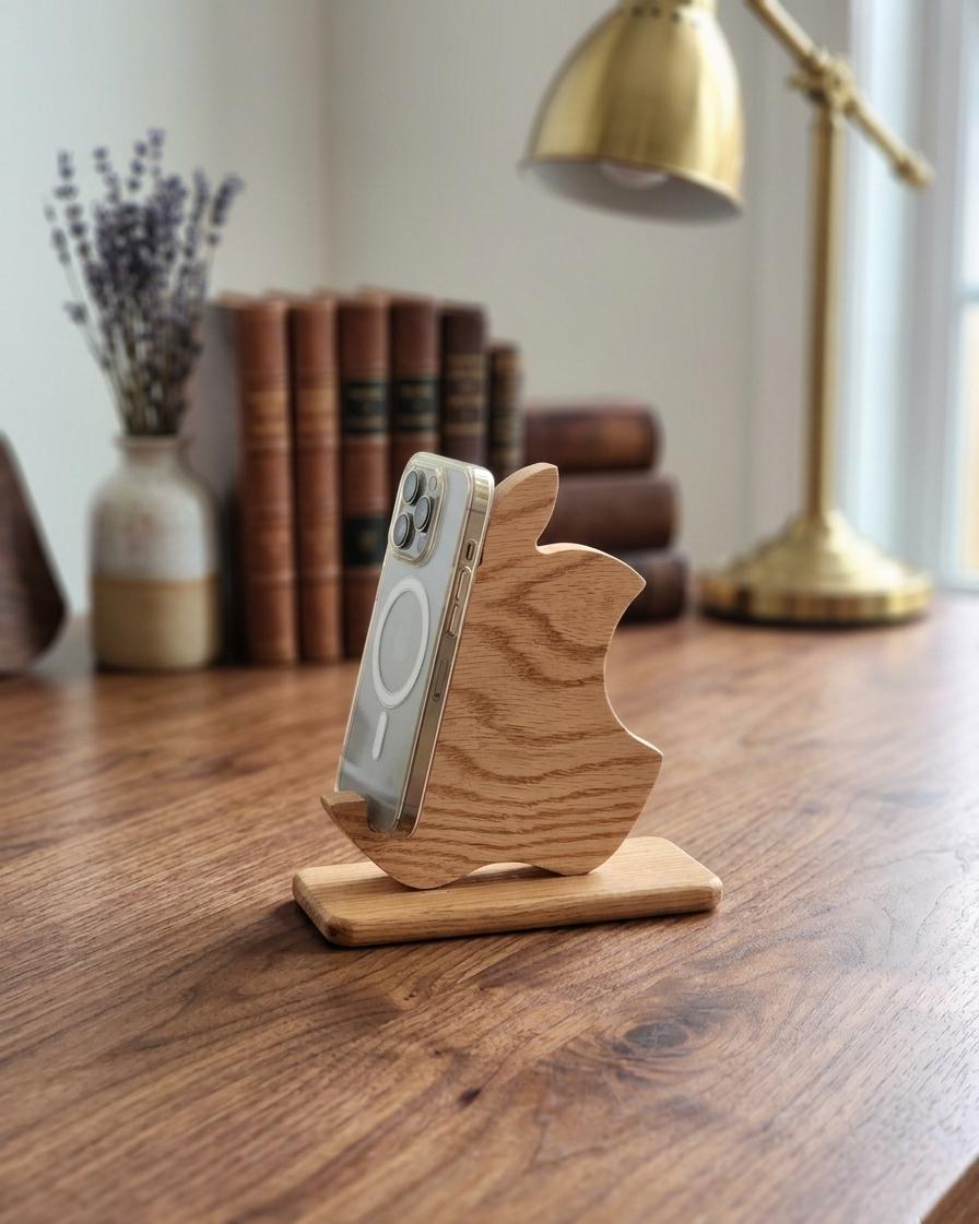 Wooden iphone stand